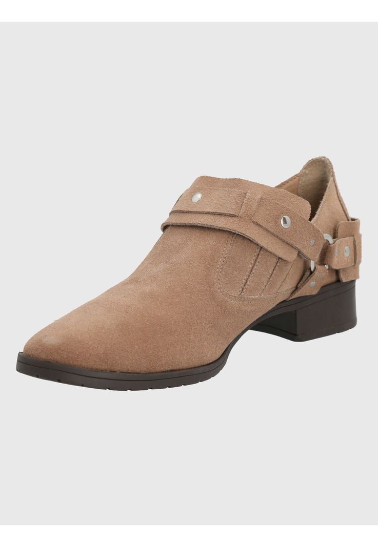 Botín Cuero Taupe Mujer Malga -3