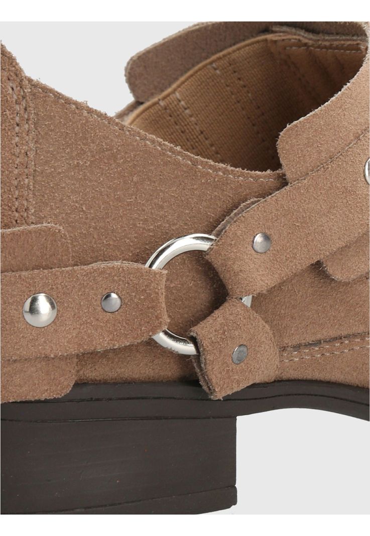 Botín Cuero Taupe Mujer Malga -6