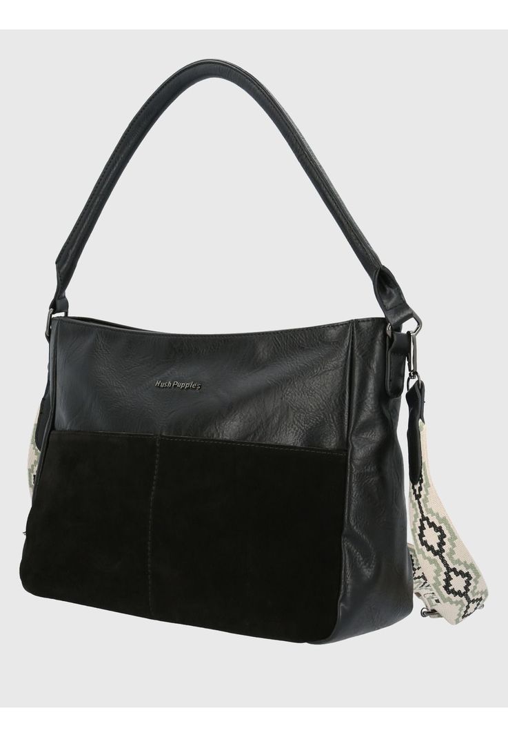 Cartera Ecocuero Negro Laddler Bag Mujer-1
