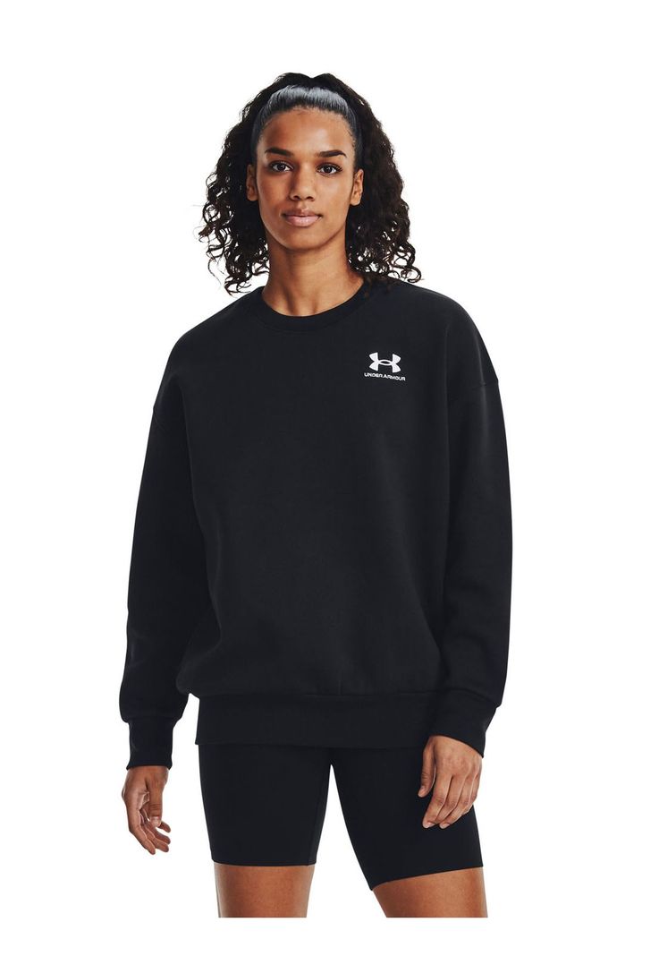 Polerón Oversize Icon Fleece mujer Negro-3
