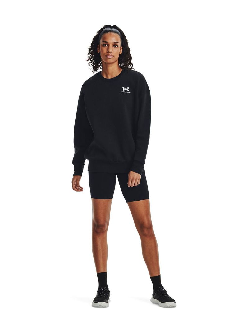 Polerón Oversize Icon Fleece mujer Negro-5