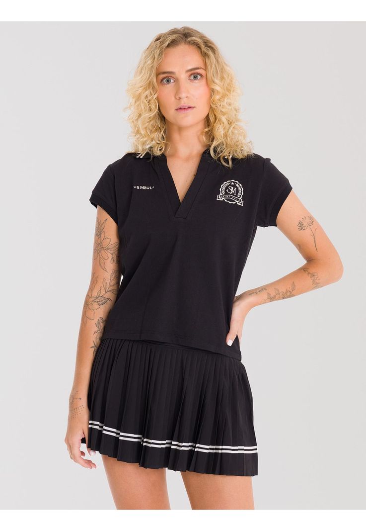 Polera Polo Mujer Heritage SAINTMALE Negra-0