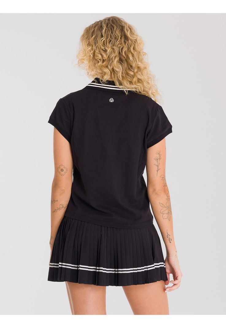 Polera Polo Mujer Heritage SAINTMALE Negra-3