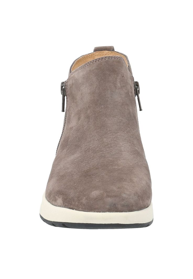 Botín Cuero Mujer Spinal Bootie Gris-2