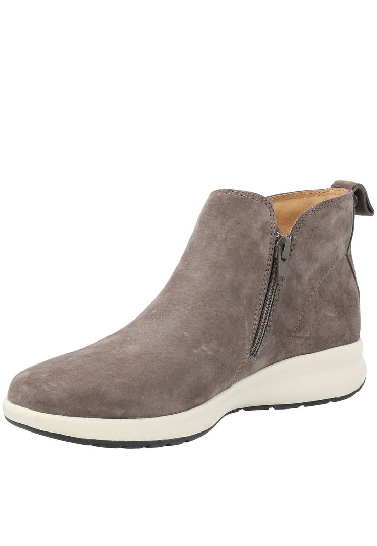 Botín Cuero Mujer Spinal Bootie Gris-3