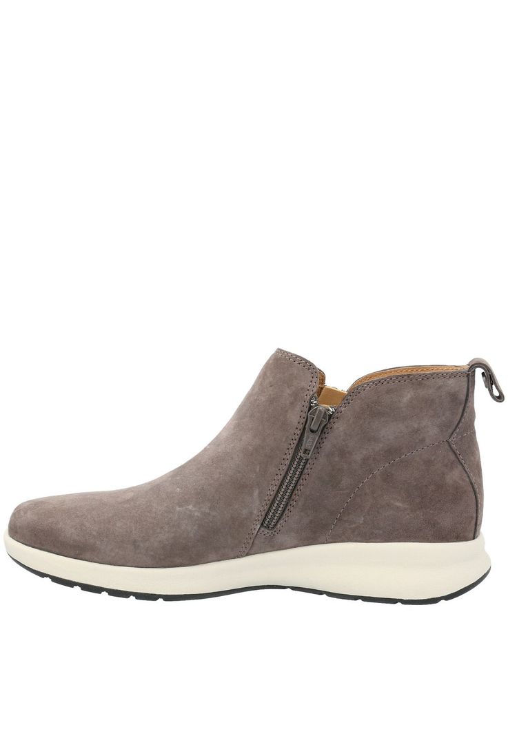 Botín Cuero Mujer Spinal Bootie Gris-4