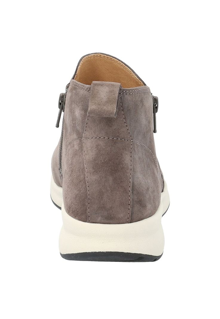 Botín Cuero Mujer Spinal Bootie Gris-5