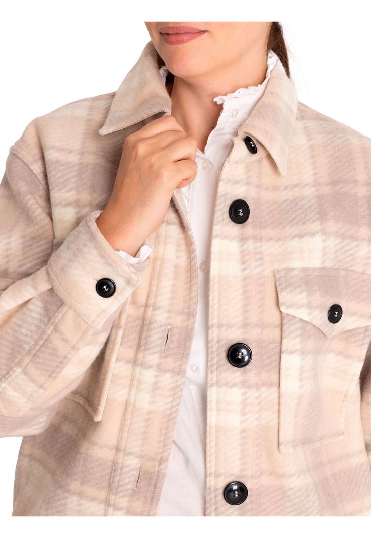 Chaqueta Lana Mujer Begonia Beige/Crudo-7