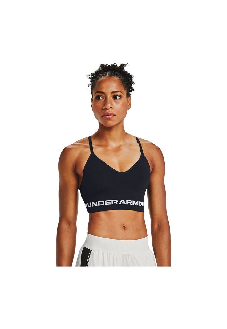 Sostén deportv Seamless Low UA mujer Negro-0