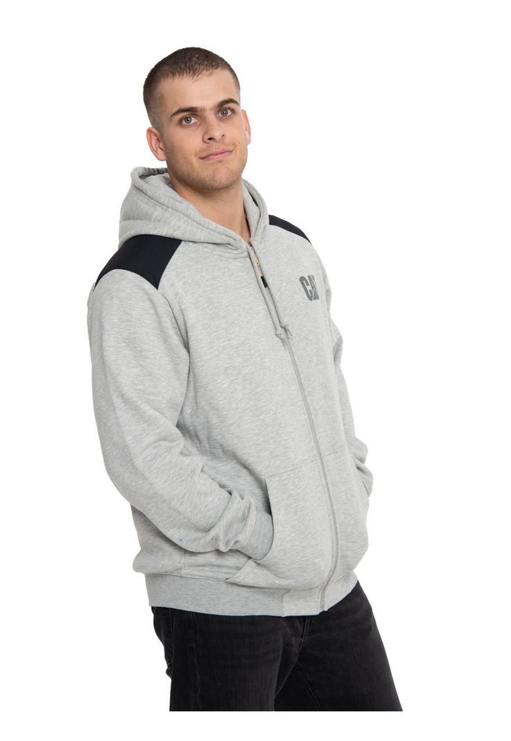 Polerón Hombre Essential Fz Hooded Sweatshirt Gris-1