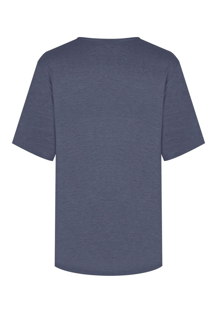 Polera Lino Orgánico Azul Remini Mujer -1