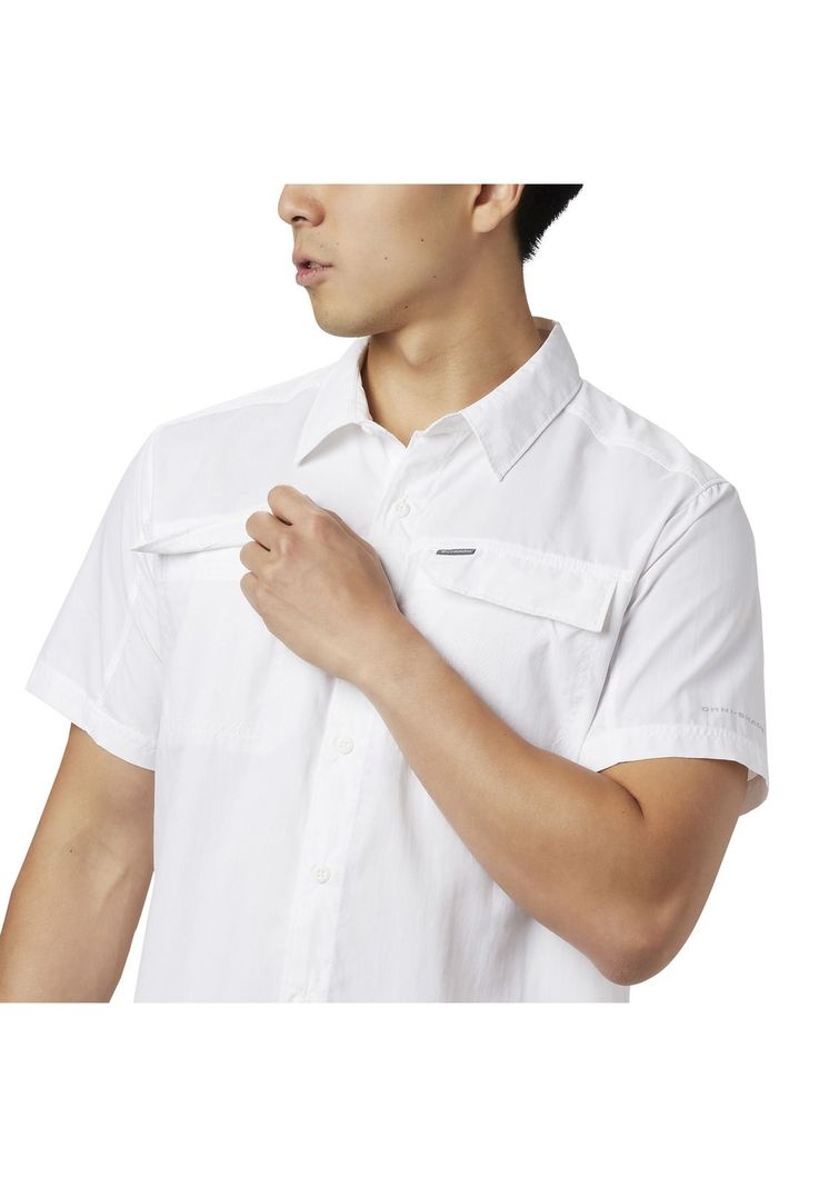 Camisa M/C Hombre Silver Ridge 2.0 Nylon Blanco-2