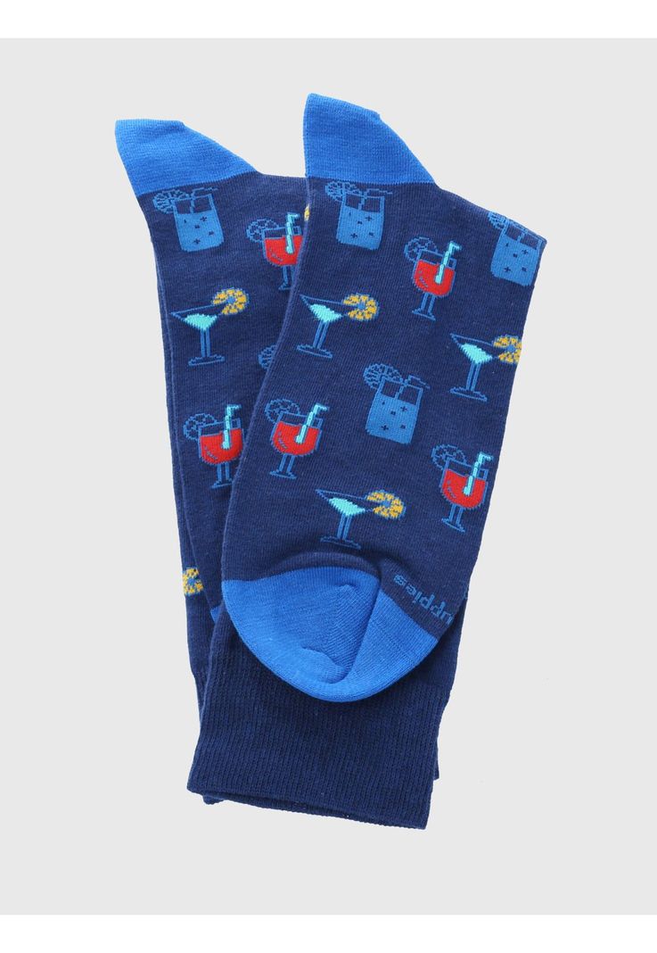 Calcetin Azul Cocktail Hombre-2
