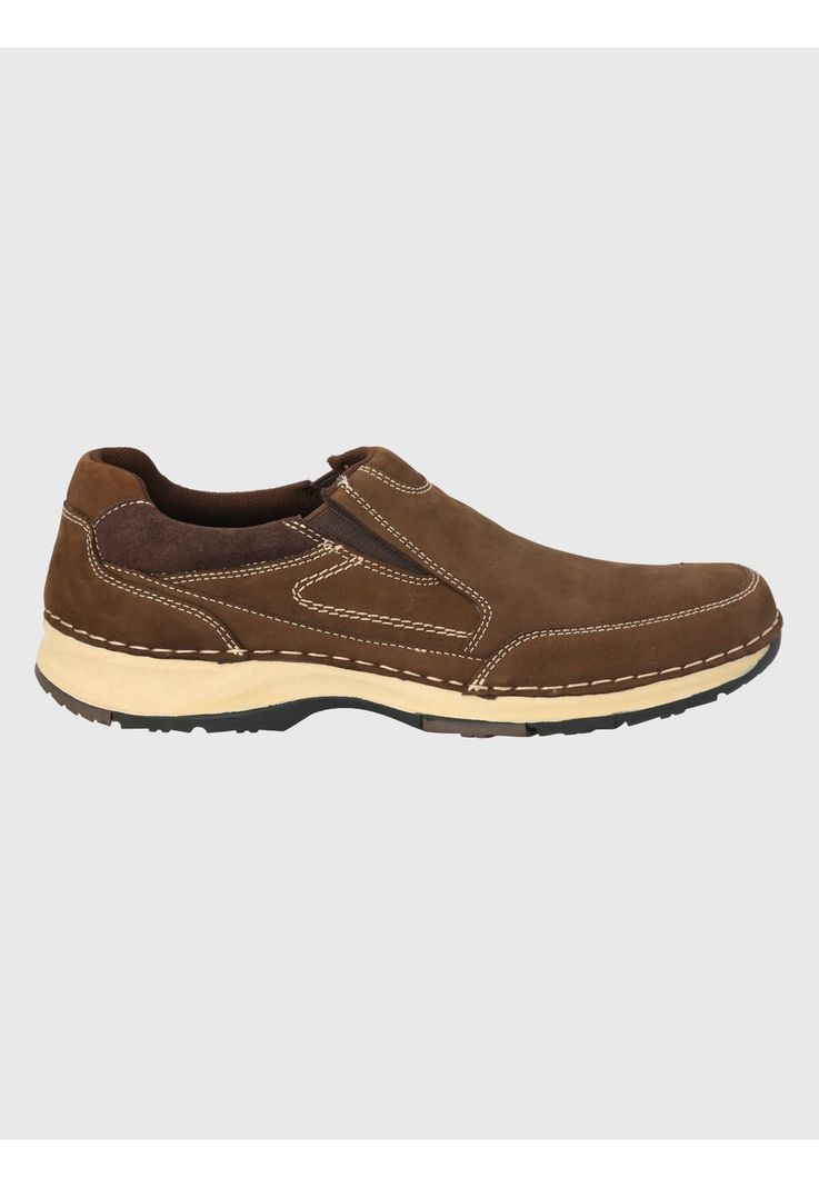Zapato Cuero Café Oscuro Hombre Vigor -1