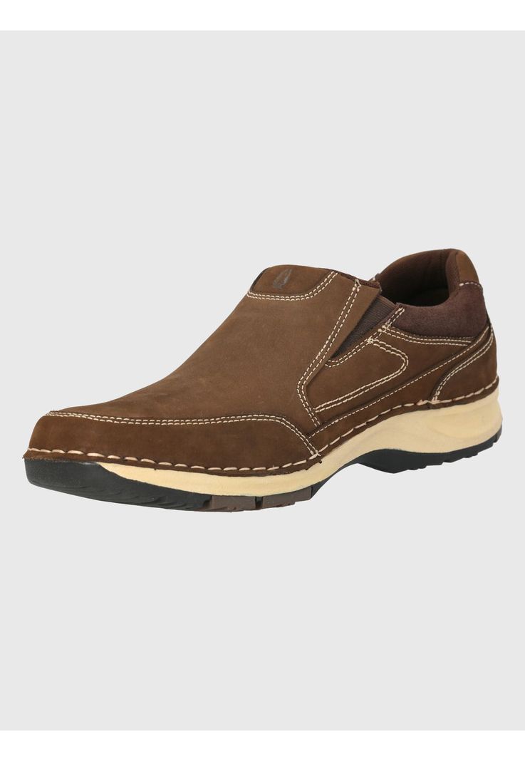 Zapato Cuero Café Oscuro Hombre Vigor -3