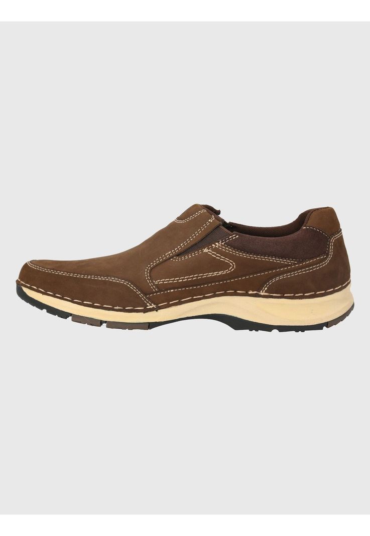 Zapato Cuero Café Oscuro Hombre Vigor -4
