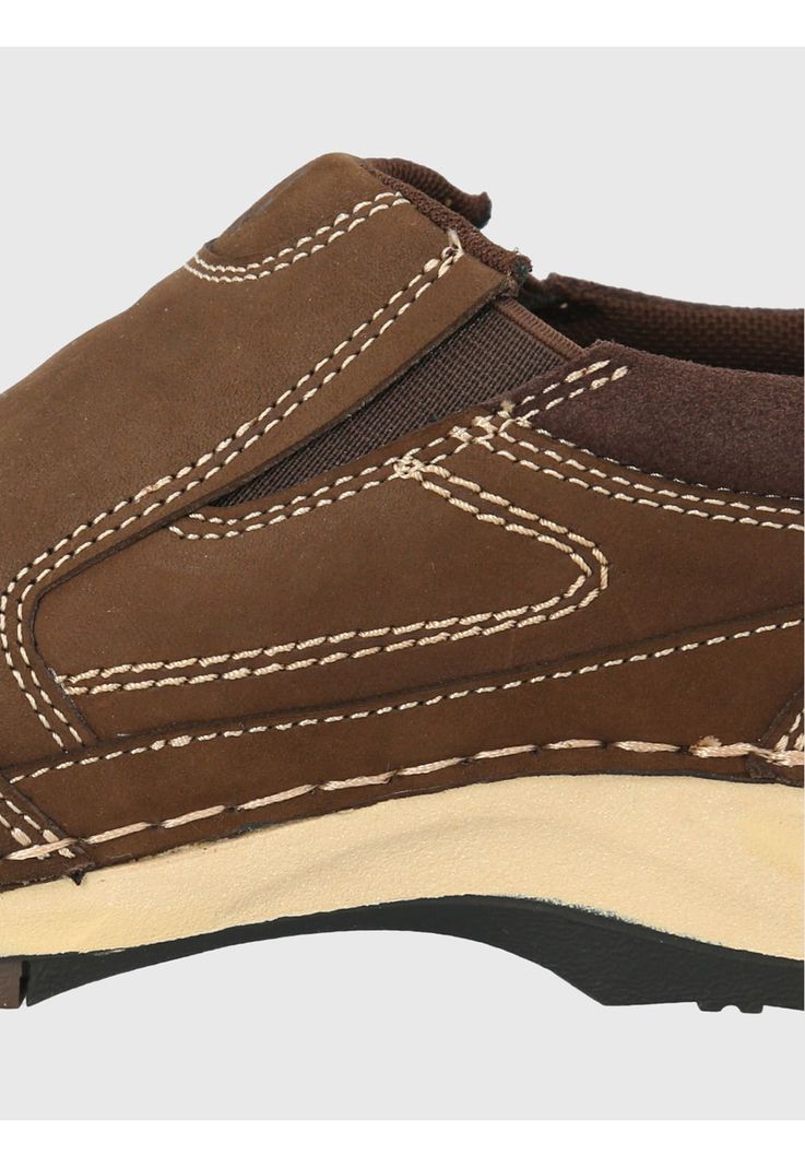 Zapato Cuero Café Oscuro Hombre Vigor -6