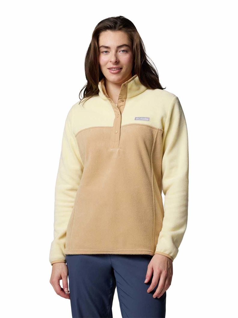 Polar Mujer Benton Springs Half Snap Beige