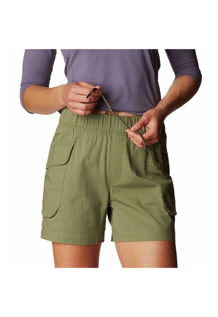 Short Mujer Cascade Pass Cargo Verde-3