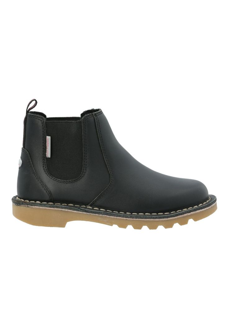 Botín Escolar Cuero Negra Niña Spring Boot-0