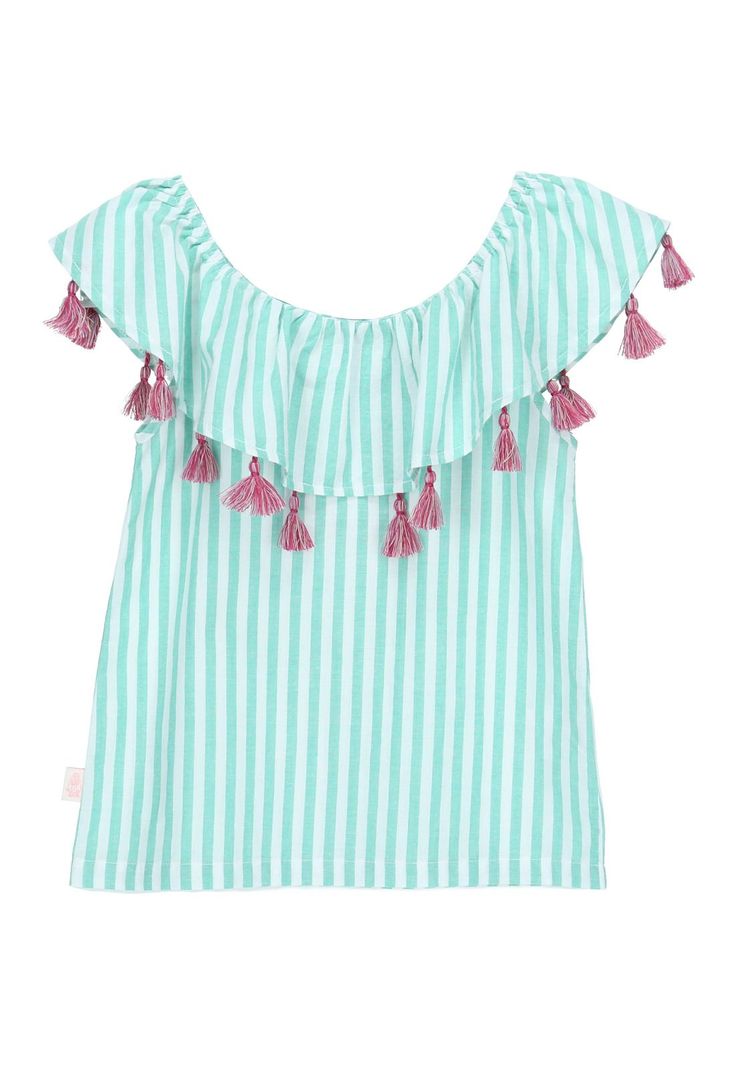 Blusa M/C Niña Vuelo Celeste-0
