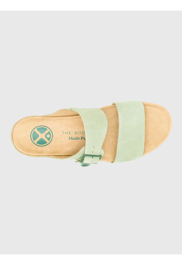 Sandalia Cuero Verde Mujer Breathe Slide -4