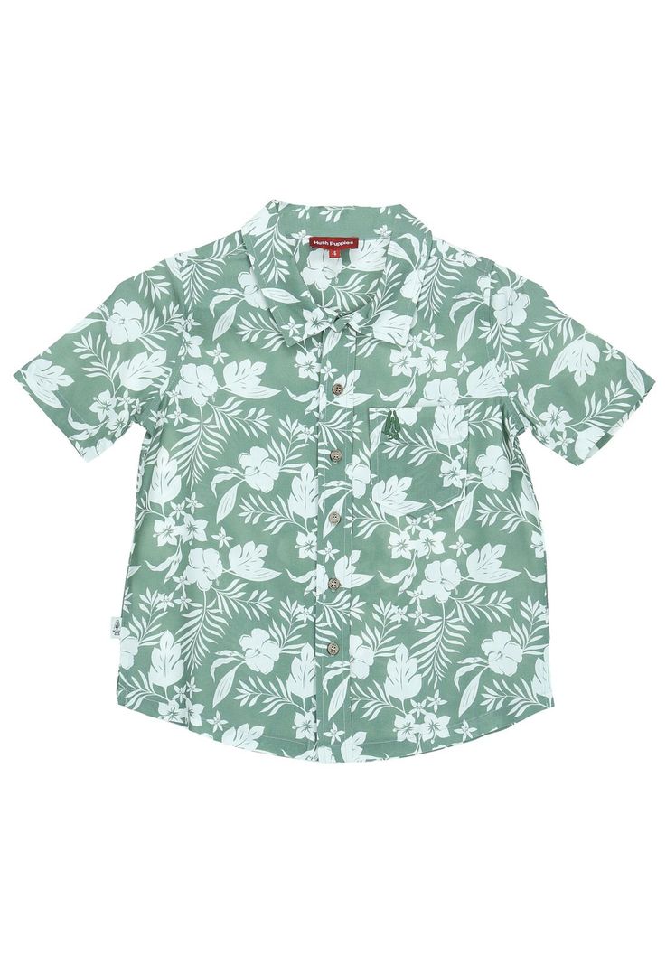 Camisa M/C Niño Guayabera Verde-0