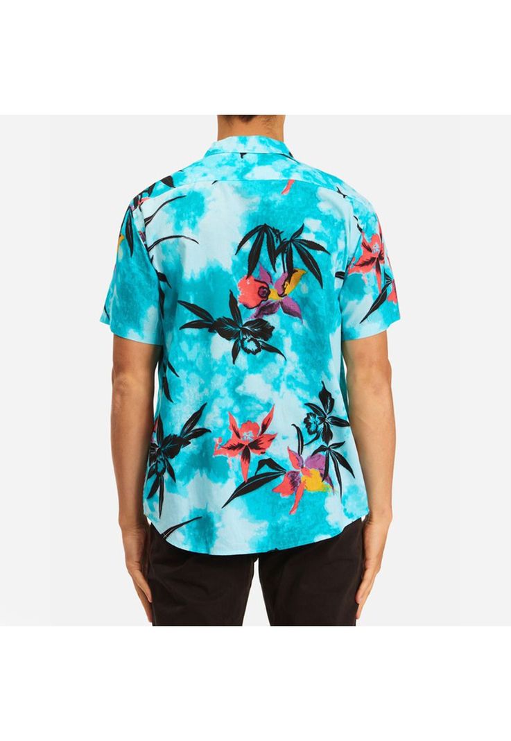 Camisa M/C Hombre Sundays Floral Celeste-2