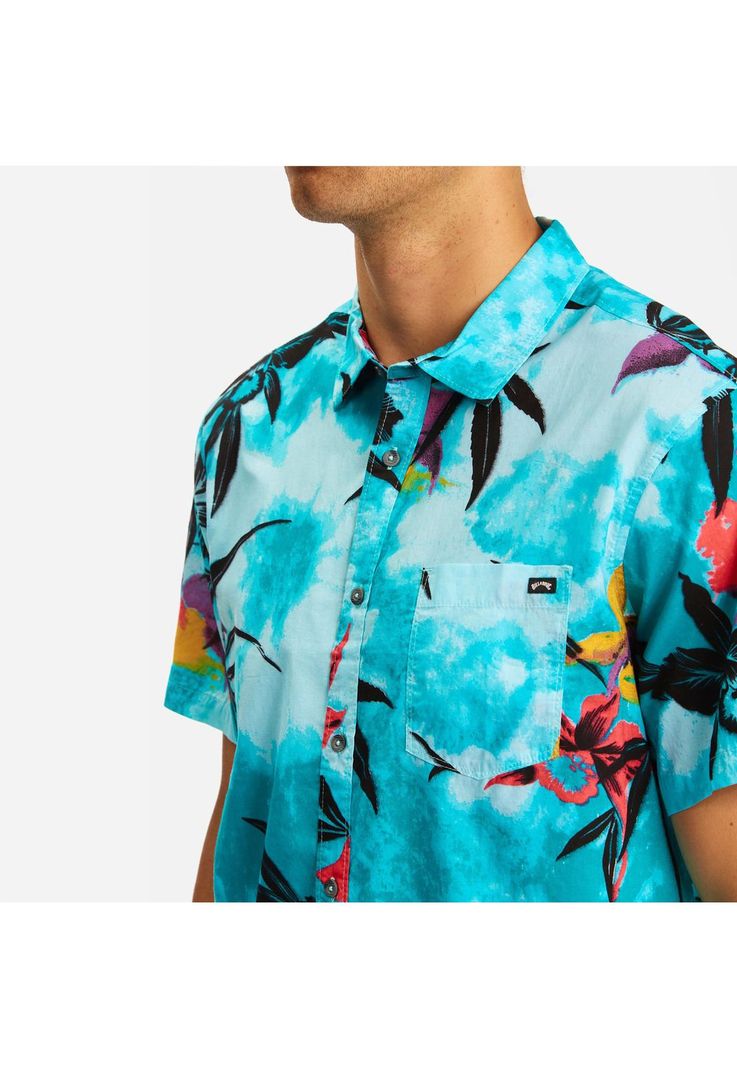 Camisa M/C Hombre Sundays Floral Celeste-3