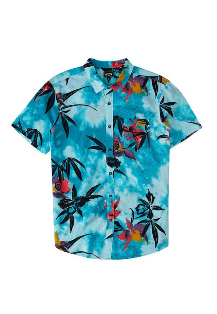 Camisa M/C Hombre Sundays Floral Celeste-4