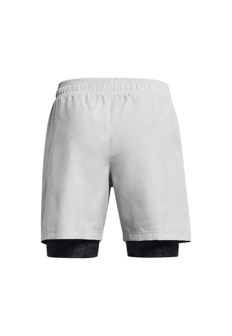 Shorts 2 En 1 UA para Niño Gris-1