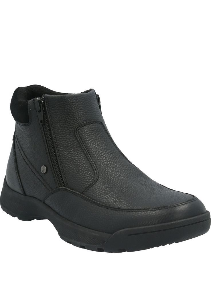 Botin Cuero Hombre Chief Negro-0