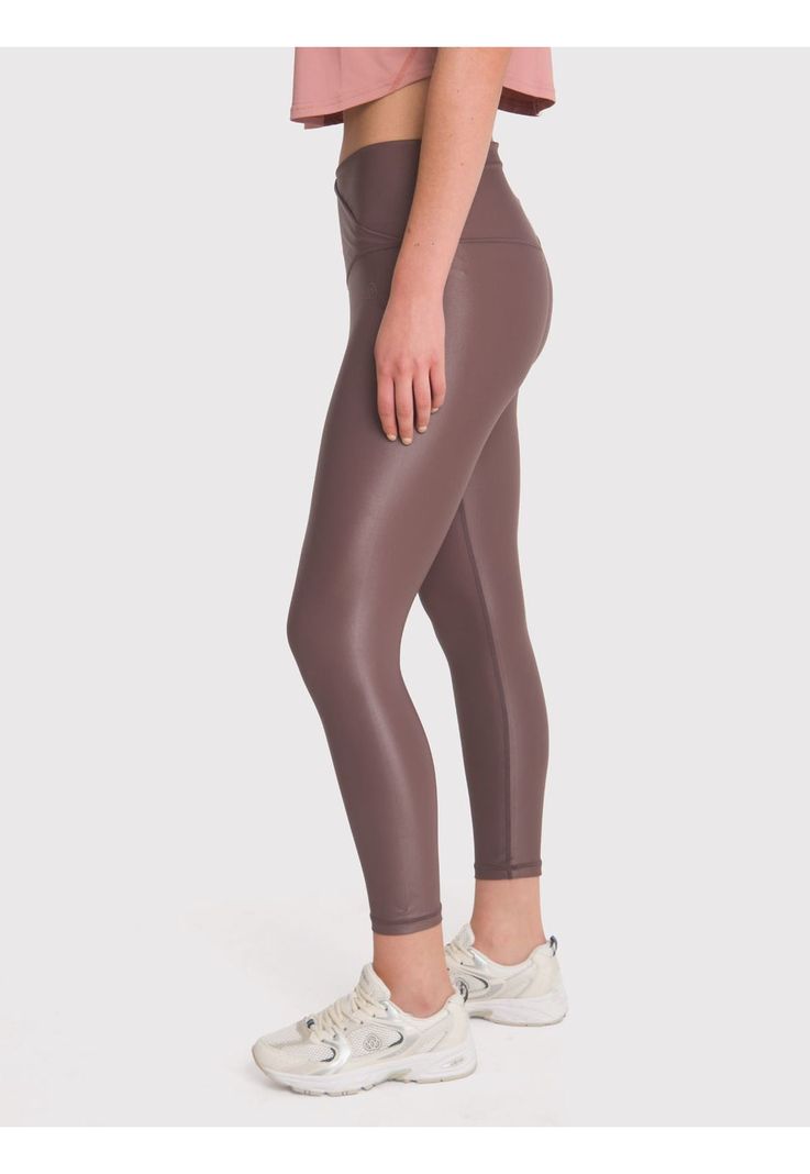 Calza deportiva 7/8 Mujer Hr Ankl Leg Eva II Café-3