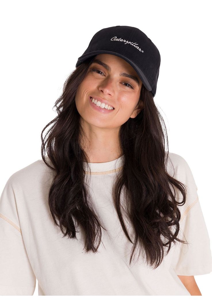 Jockey W'S Script Hat Mujer Negro-0