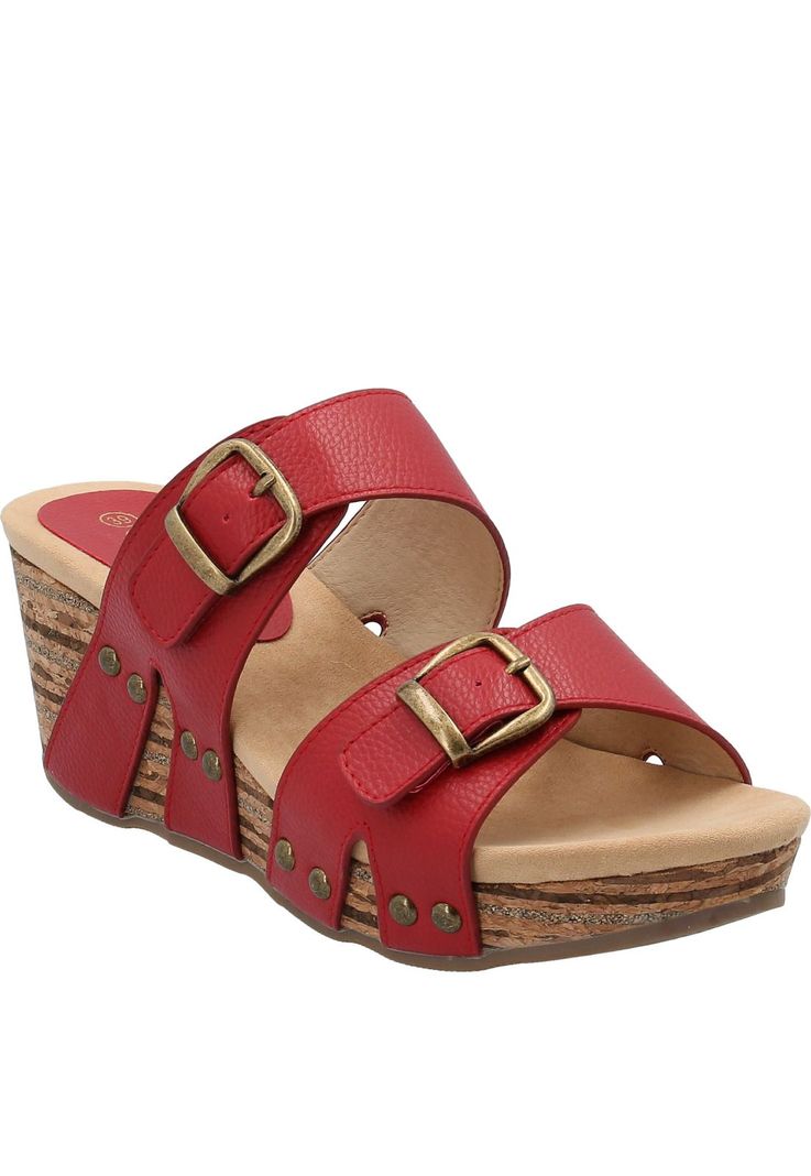 Sandalia Mujer Lessing Rojo
