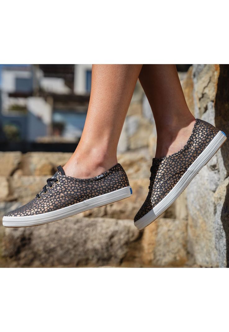 Zapatilla Negra Mujer Champion Canvas Dot -1