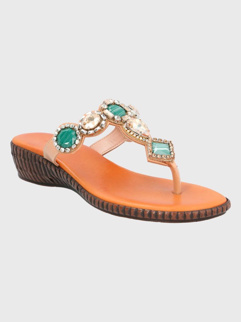 Sandalia Beige Mujer Rosetta