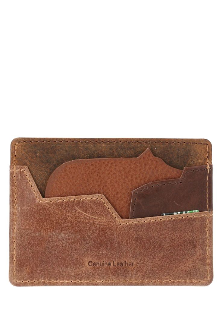Billetera Cuero Beige FBear CarUnisex-1