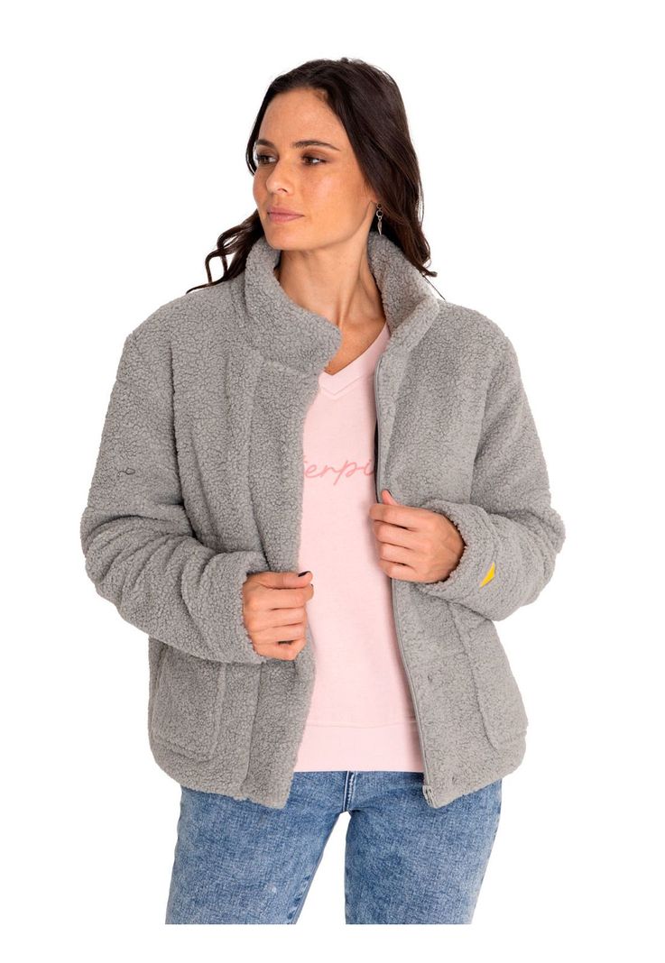 Polar Mujer Insulated Full Zip Teddy Gris-0