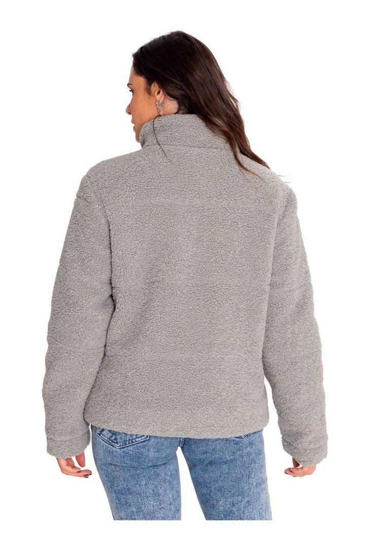 Polar Mujer Insulated Full Zip Teddy Gris-3