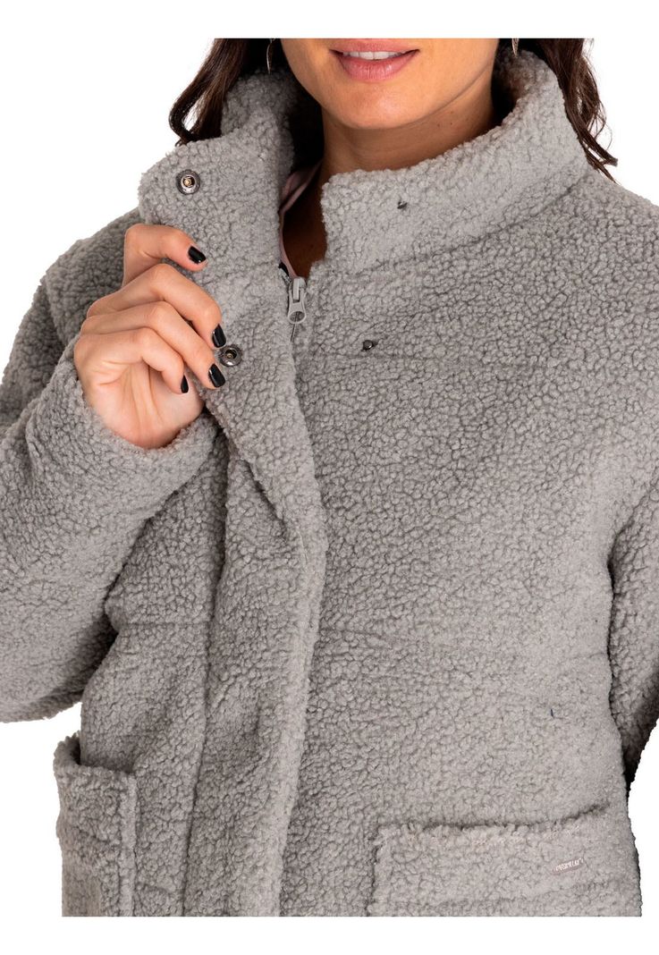 Polar Mujer Insulated Full Zip Teddy Gris-4
