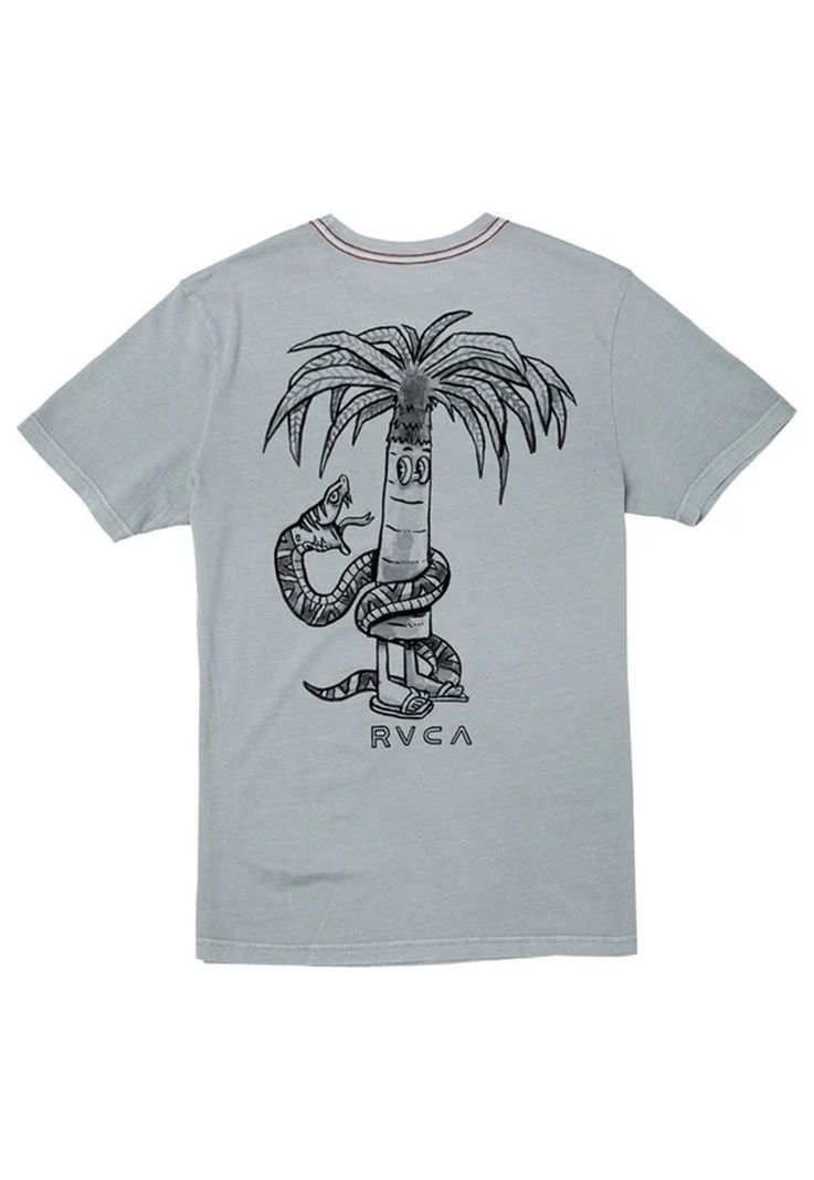 Polera manga corta Hombre Pommier Palms Gris-1