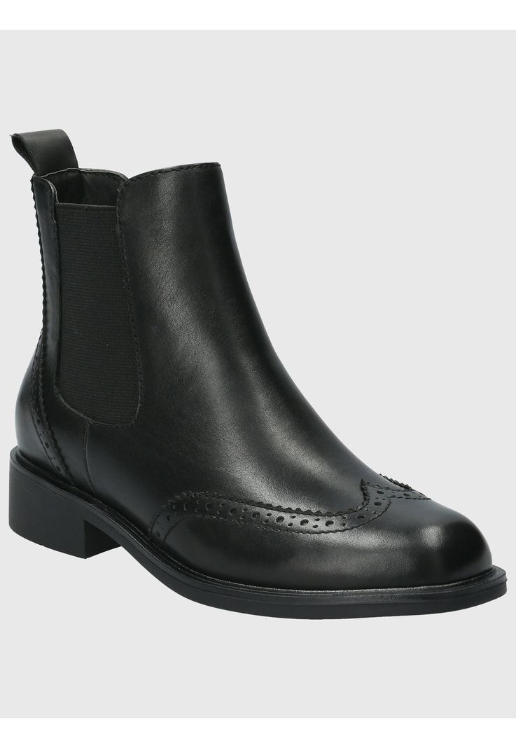 Botin Cuero Mujer Algate Negro-0
