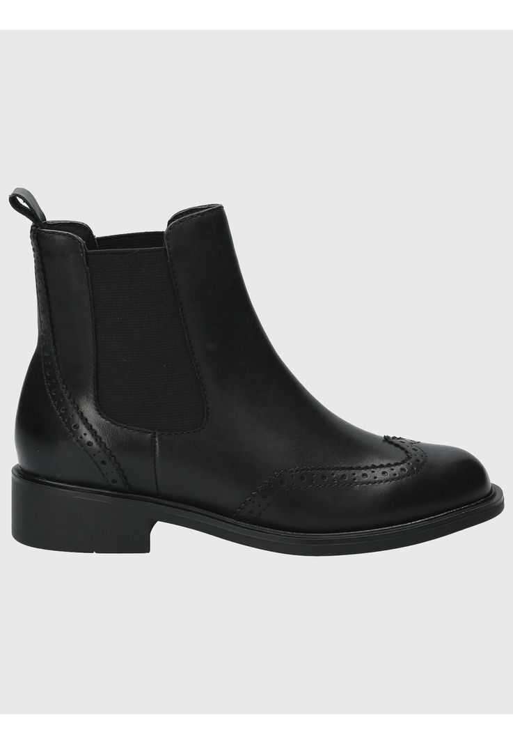 Botin Cuero Mujer Algate Negro-1