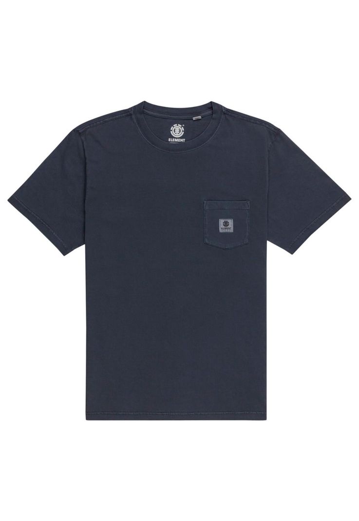 Polera Manga Corta Hombre Basic Pocket Azul-0