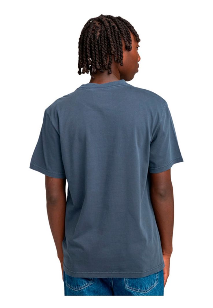 Polera Manga Corta Hombre Basic Pocket Azul-6