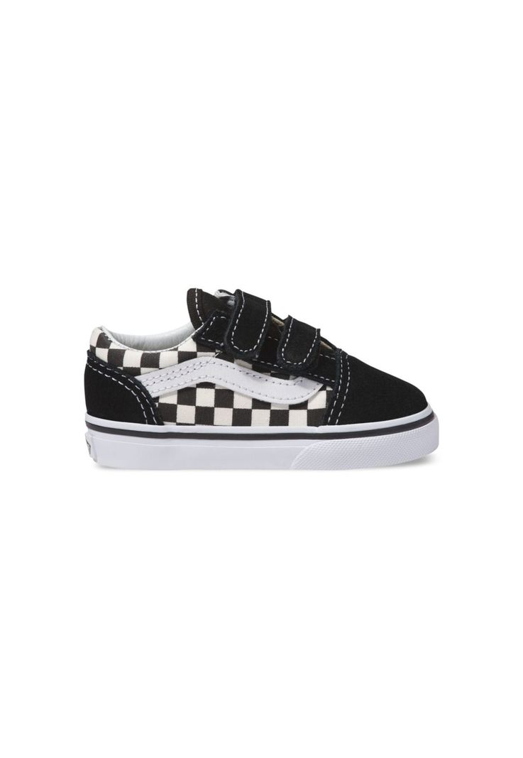 Zapatilla Bebe Old Skool V Primary Check Black-4