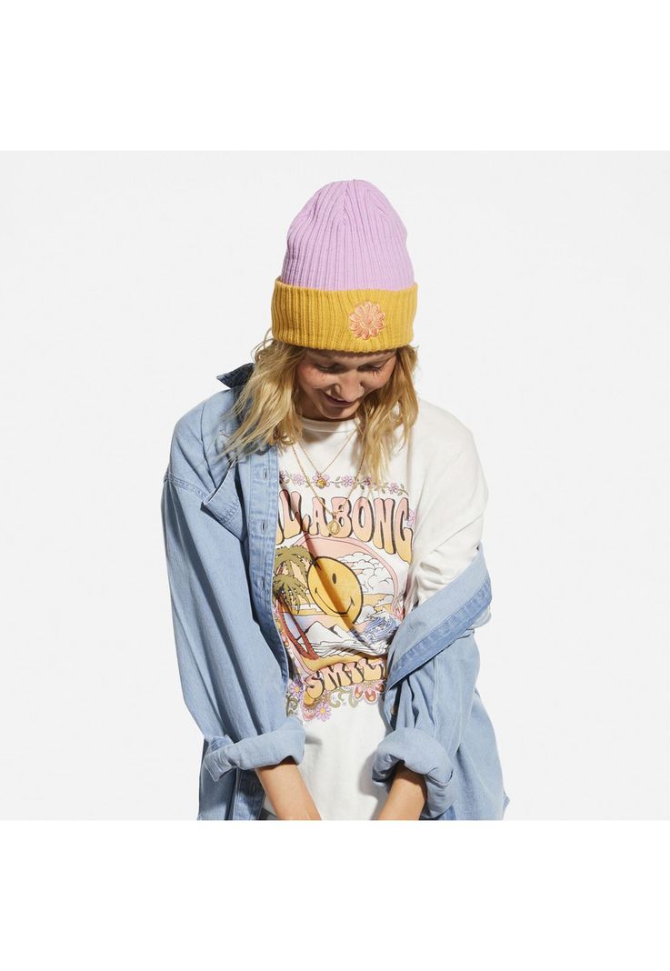 Gorro Smiley Beanie Naranjo Mujer-1