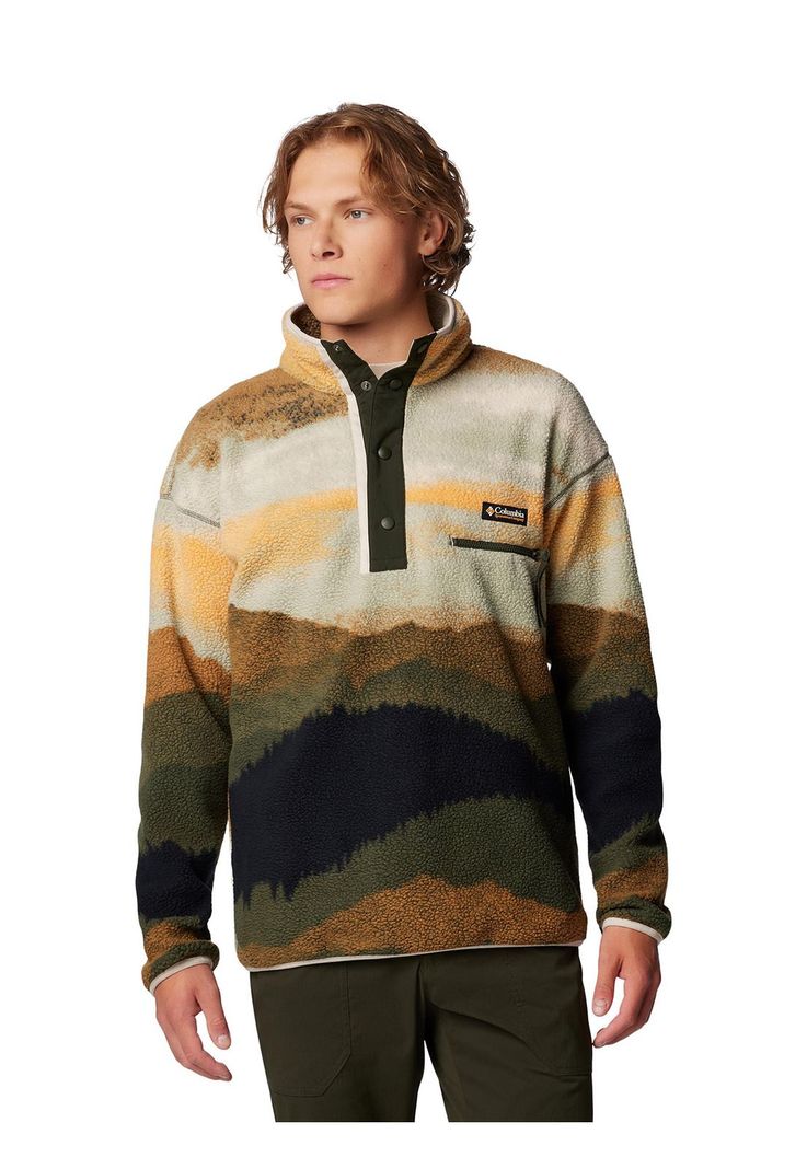 Polar Hombre Helvetia Snap Fleece Verde-0
