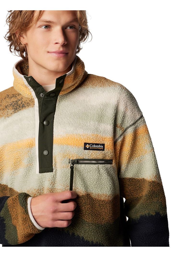 Polar Hombre Helvetia Snap Fleece Verde-4